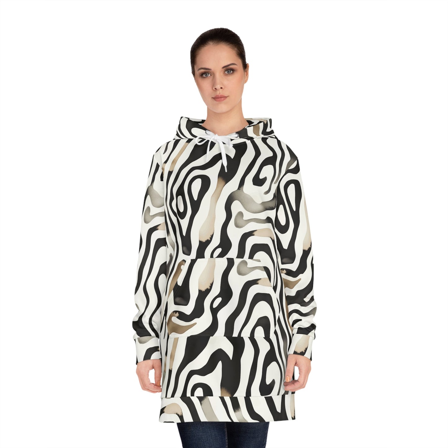Hoodie Dress African Wild Women's by Mariu del Campo. - Mariu del Campo