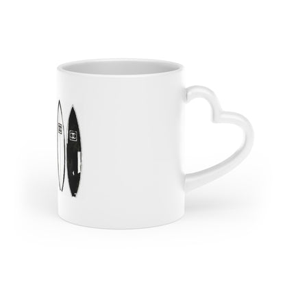Mug Heart - Shaped surf love by Mariu del Campo. - Mariu del Campo