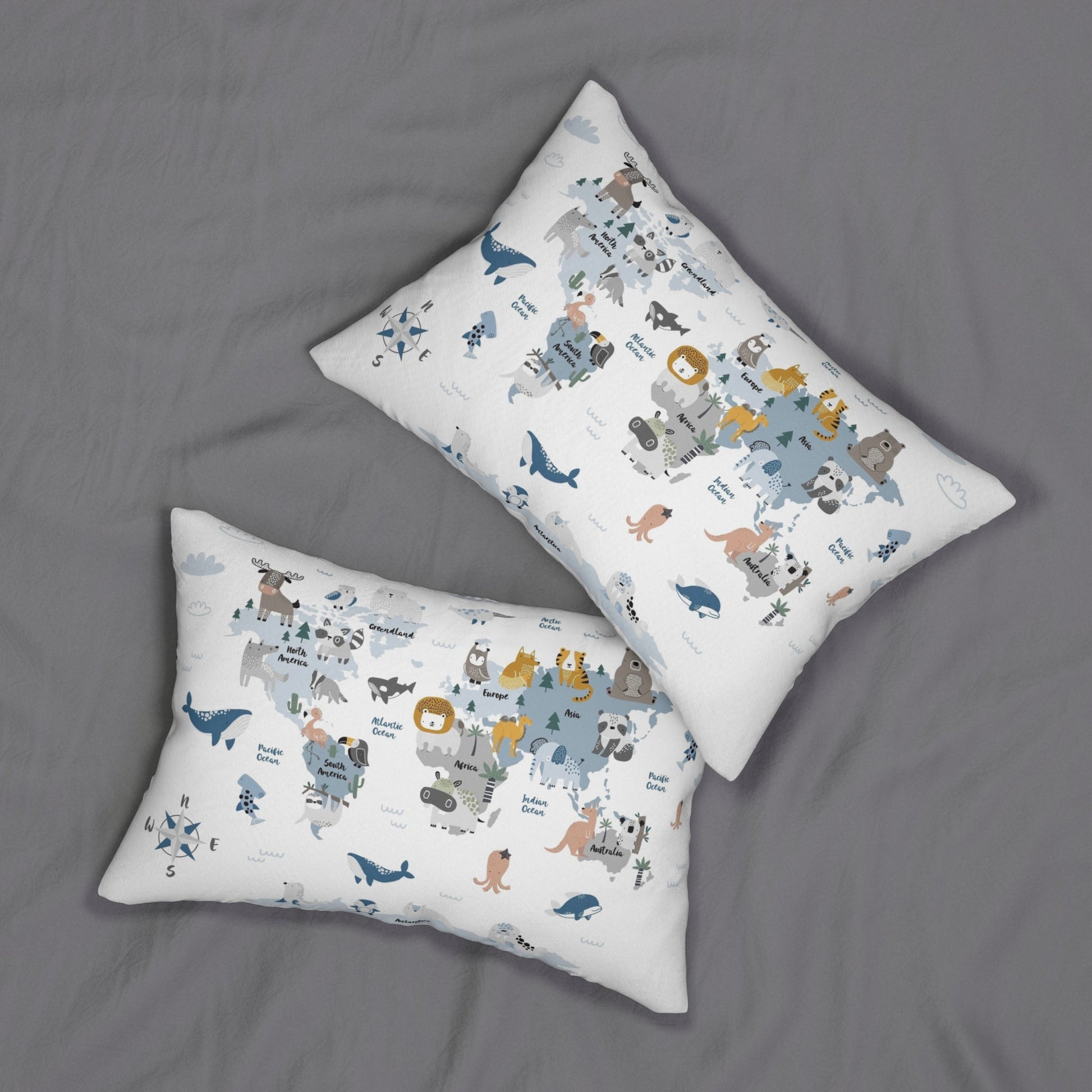 Pillow Spun Polyester Lumbar animal world by Mariu del Campo. - Mariu del Campo