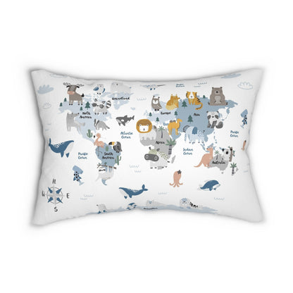 Pillow Spun Polyester Lumbar animal world by Mariu del Campo. - Mariu del Campo
