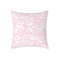 Pillow Square Poly Canvas pink zebra by Mariu del Campo. - Mariu del Campo