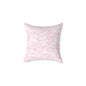 Pillow Square Poly Canvas pink zebra by Mariu del Campo. - Mariu del Campo