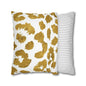 Pillowcase Spun Polyester Square gold leopard by Mariu del Campo. - Mariu del Campo