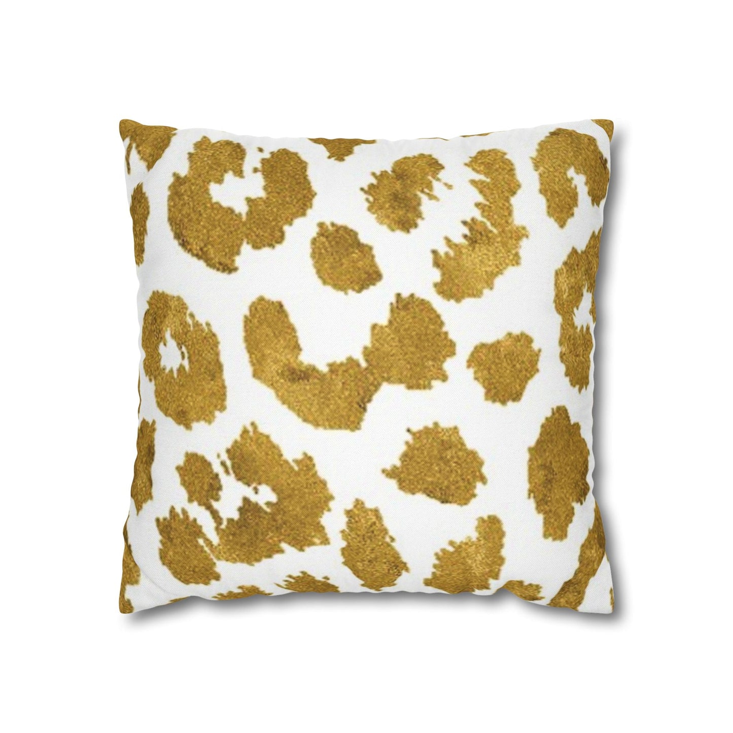 Pillowcase Spun Polyester Square gold leopard by Mariu del Campo. - Mariu del Campo