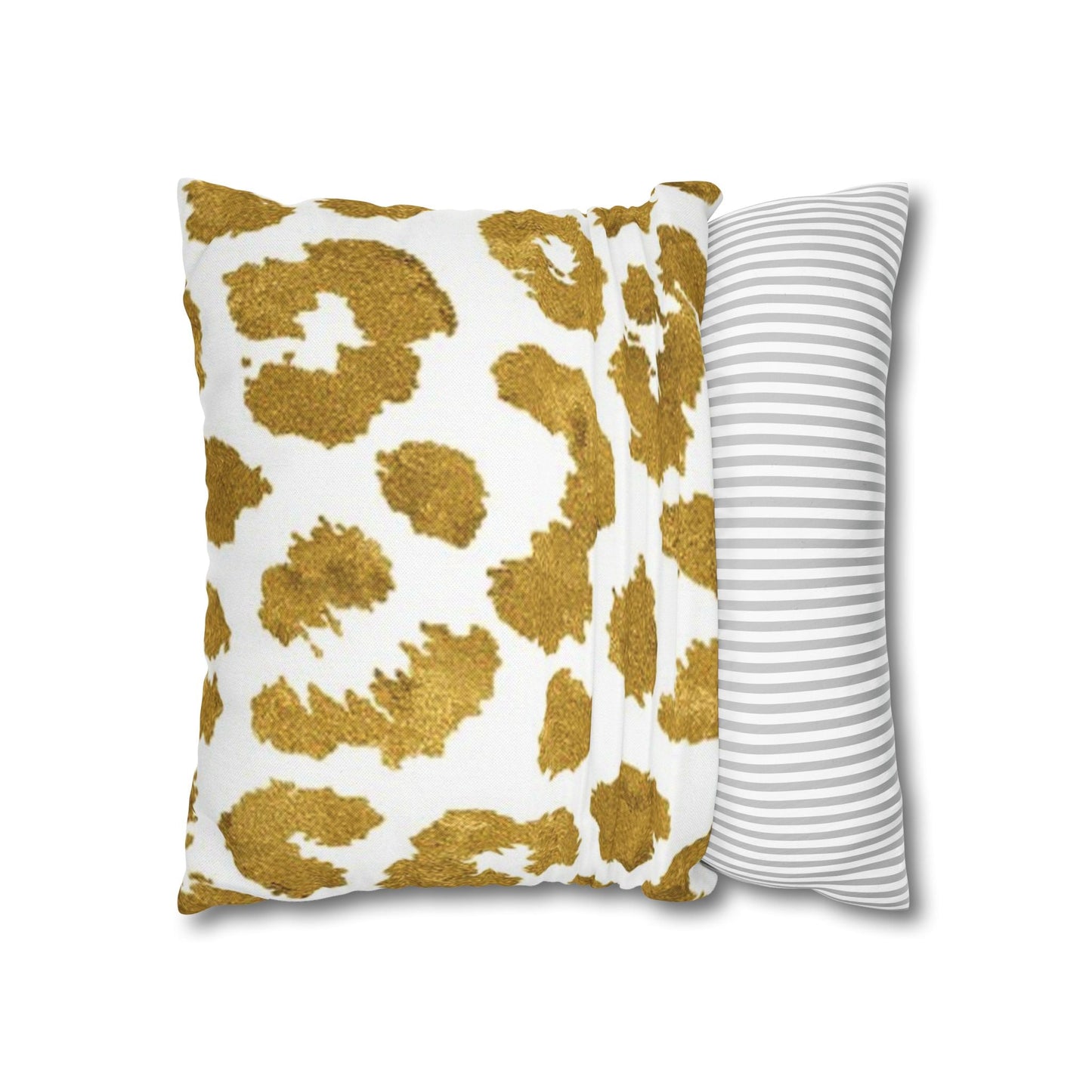 Pillowcase Spun Polyester Square gold leopard by Mariu del Campo. - Mariu del Campo