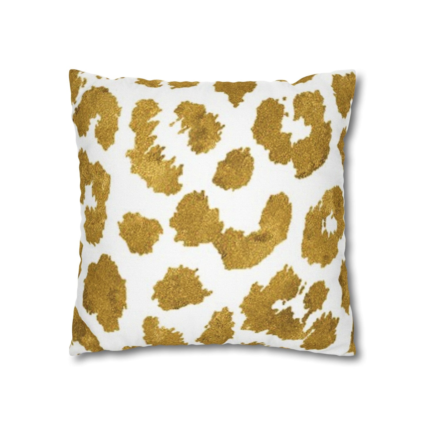 Pillowcase Spun Polyester Square gold leopard by Mariu del Campo. - Mariu del Campo