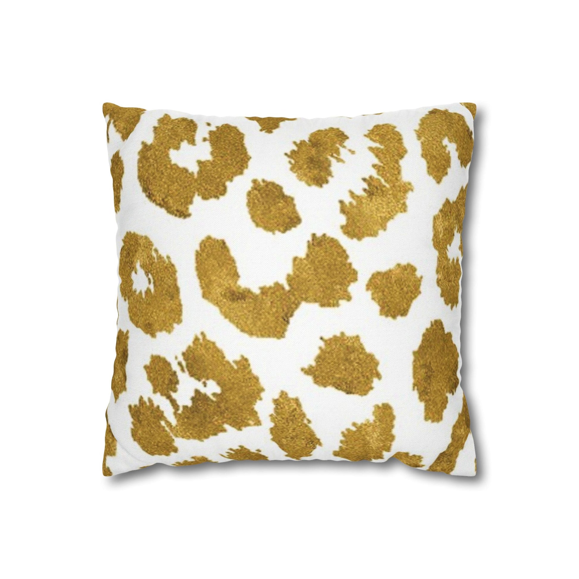 Pillowcase Spun Polyester Square gold leopard by Mariu del Campo. - Mariu del Campo