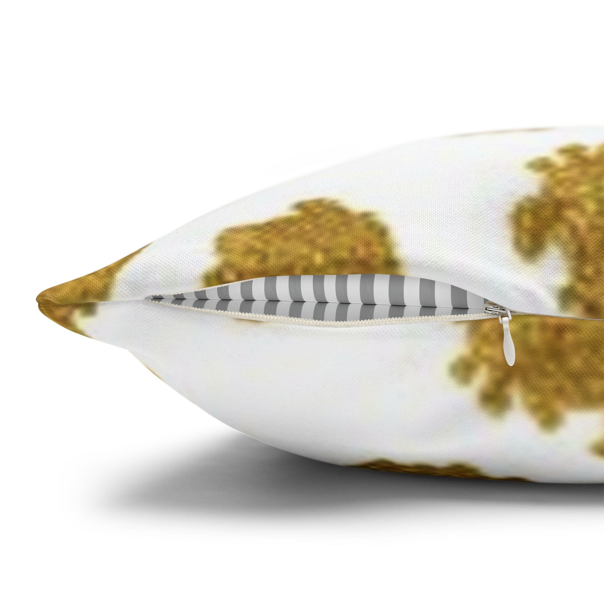 Pillowcase Spun Polyester Square gold leopard by Mariu del Campo. - Mariu del Campo