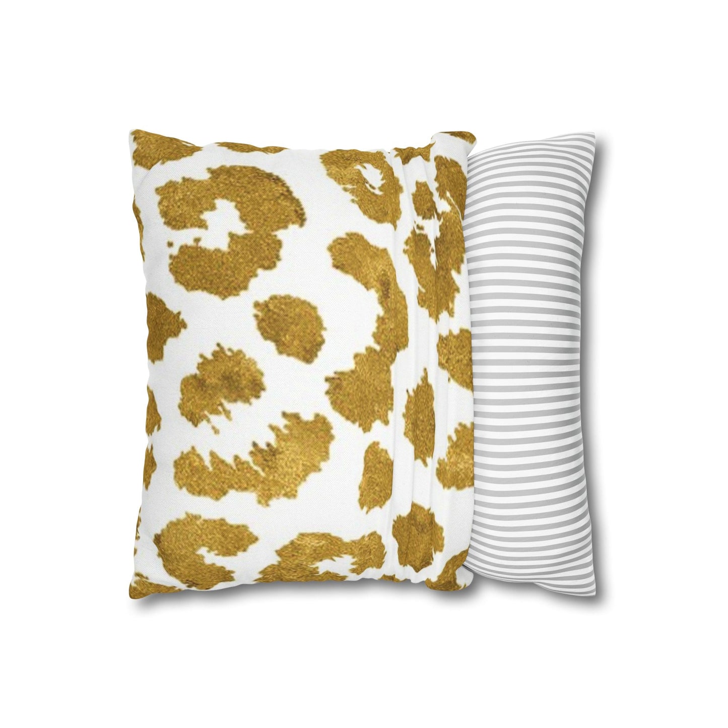 Pillowcase Spun Polyester Square gold leopard by Mariu del Campo. - Mariu del Campo