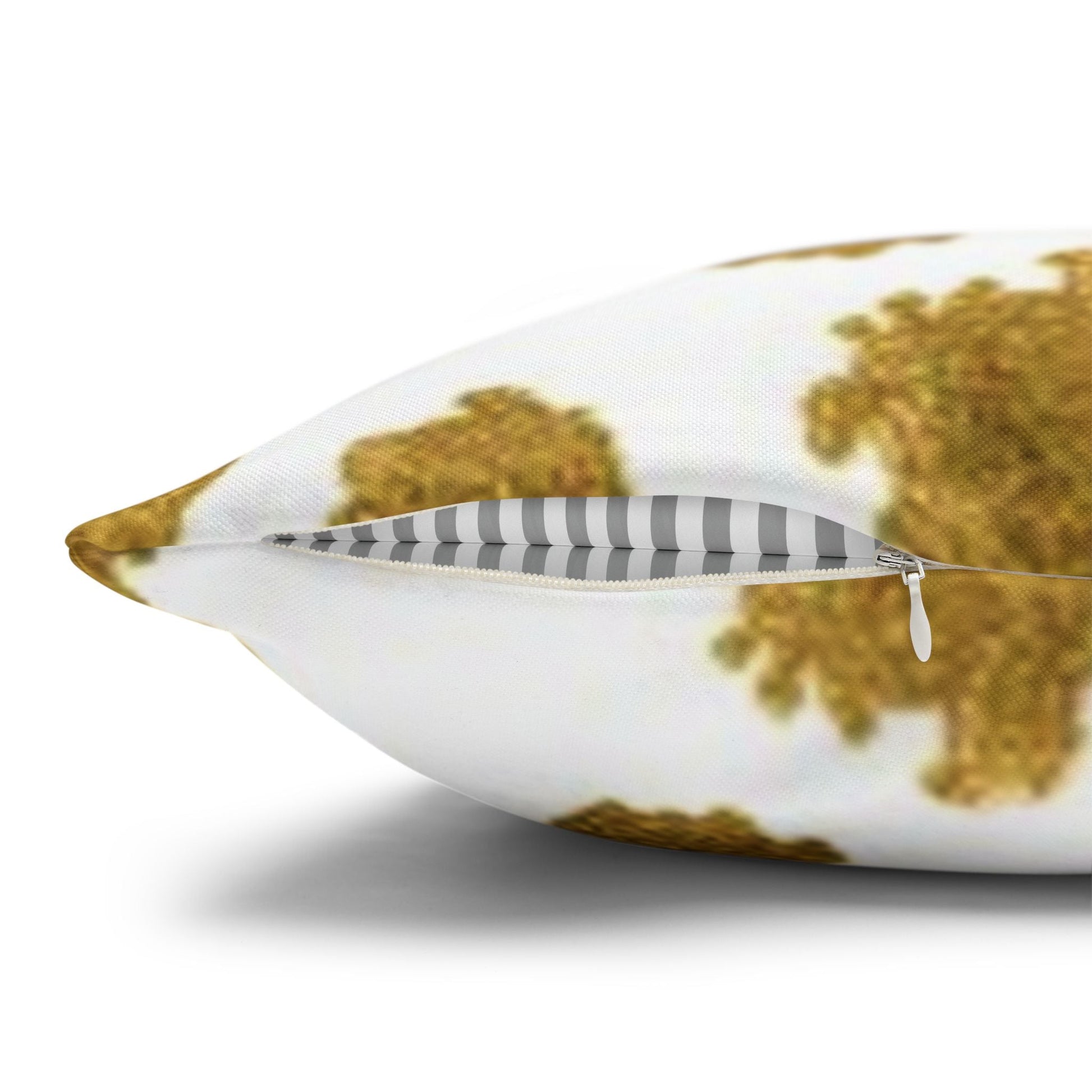 Pillowcase Spun Polyester Square gold leopard by Mariu del Campo. - Mariu del Campo