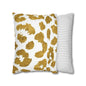Pillowcase Spun Polyester Square gold leopard by Mariu del Campo. - Mariu del Campo