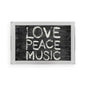 Serving Tray Acrylic Love, Peace, Music by Mariu del Campo. - Mariu del Campo